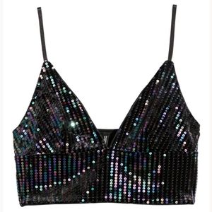 H&M Sequined Bustier